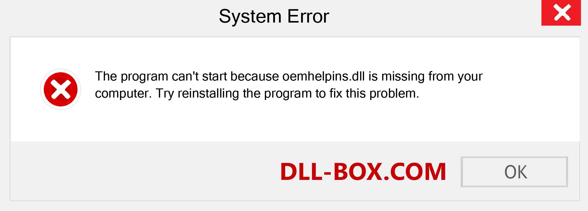  oemhelpins.dll file is missing?. Download for Windows 7, 8, 10 - Fix  oemhelpins dll Missing Error on Windows, photos, images